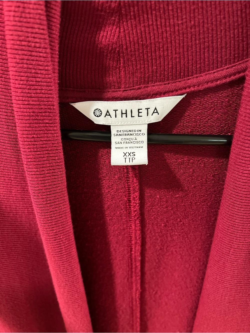 Athleta Open-Front Raspberry Pink Cardigan - Picture 3 of 5